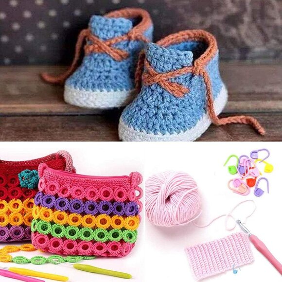 67 Pack Crochet Hooks Set,13 PCS 2mm(B)-10mm(N) Ergonomic Soft Grip Crochet Hand - Picture 7 of 8